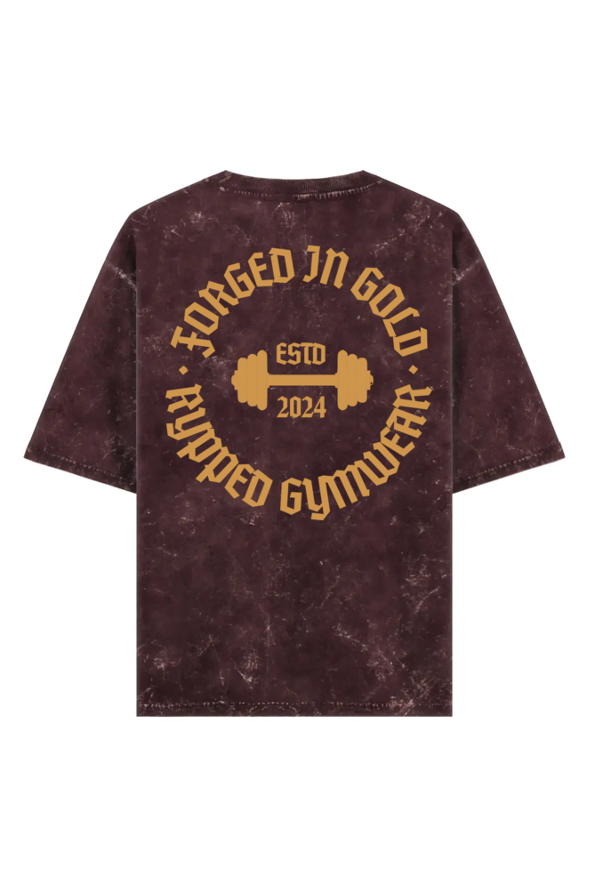 FORGED IN GOLD ACID WASH TSHIRT