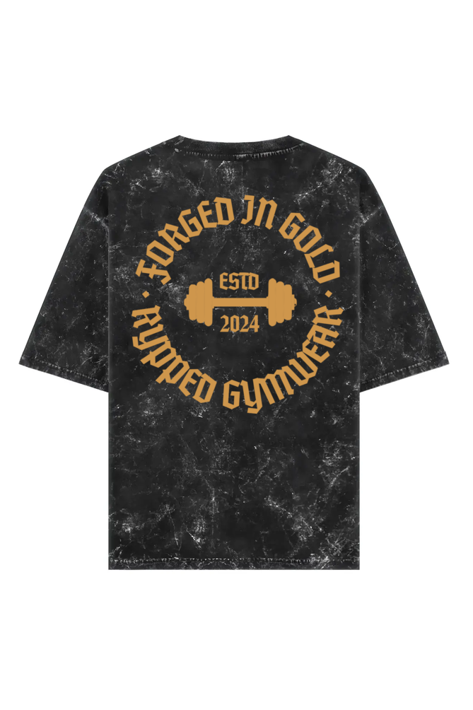 FORGED IN GOLD ACID WASH TSHIRT