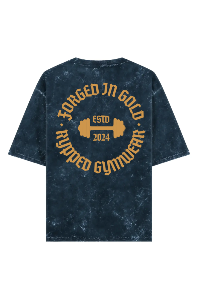 FORGED IN GOLD ACID WASH TSHIRT