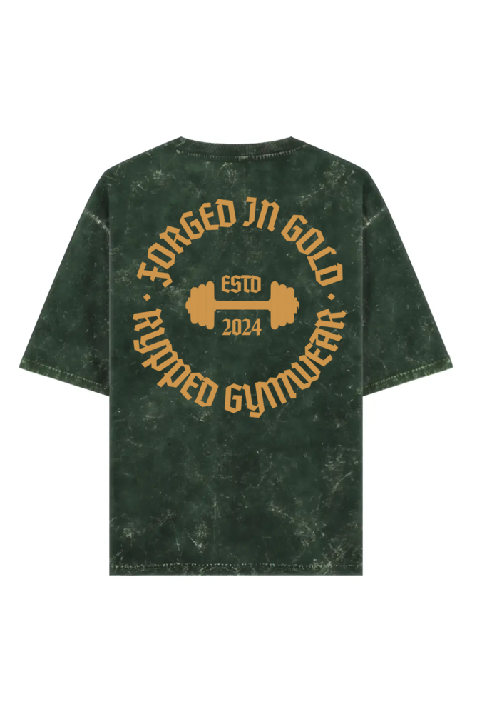FORGED IN GOLD ACID WASH TSHIRT