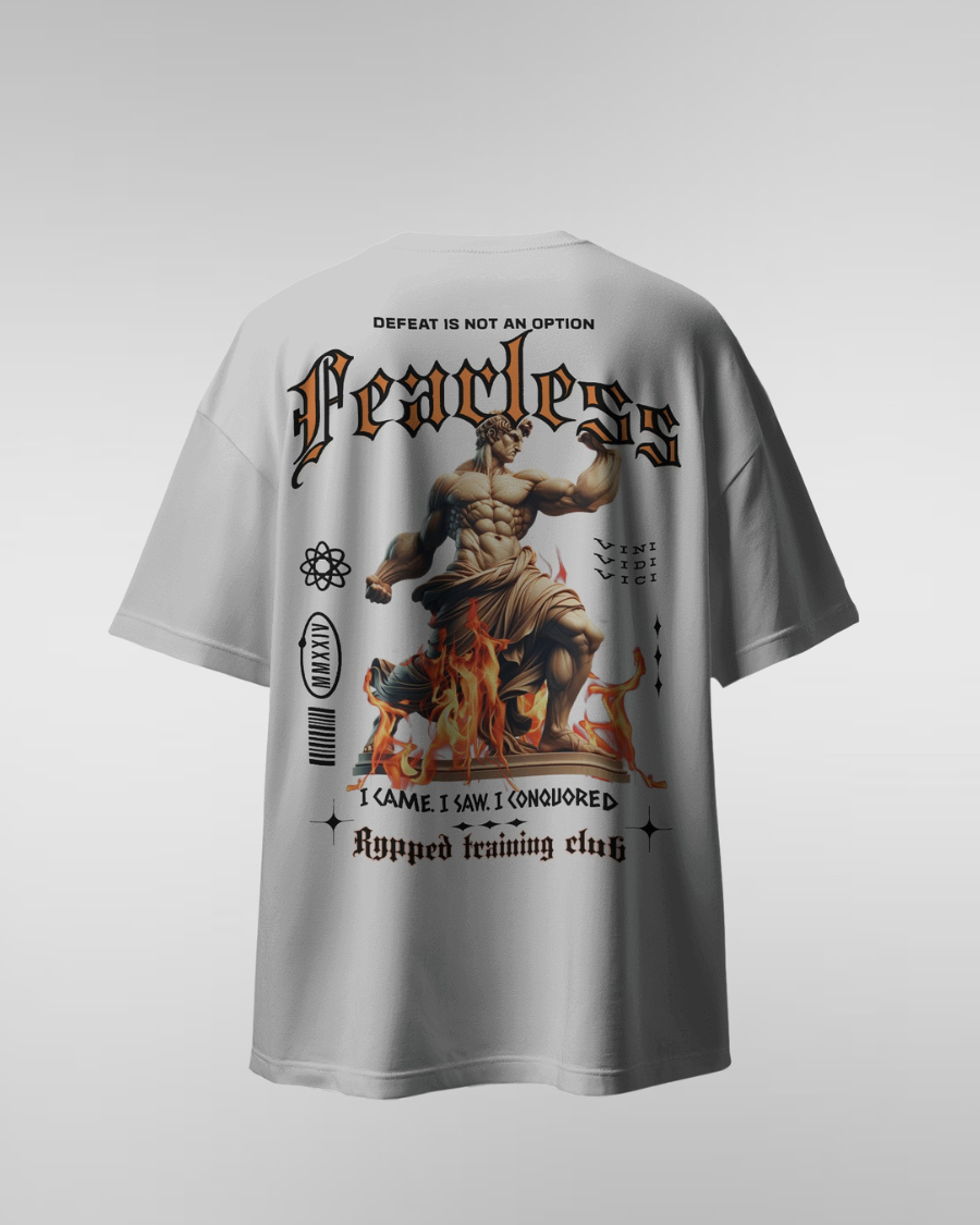 FEARLESS- TERRY OVERSIZED TSHIRT(WHITE)