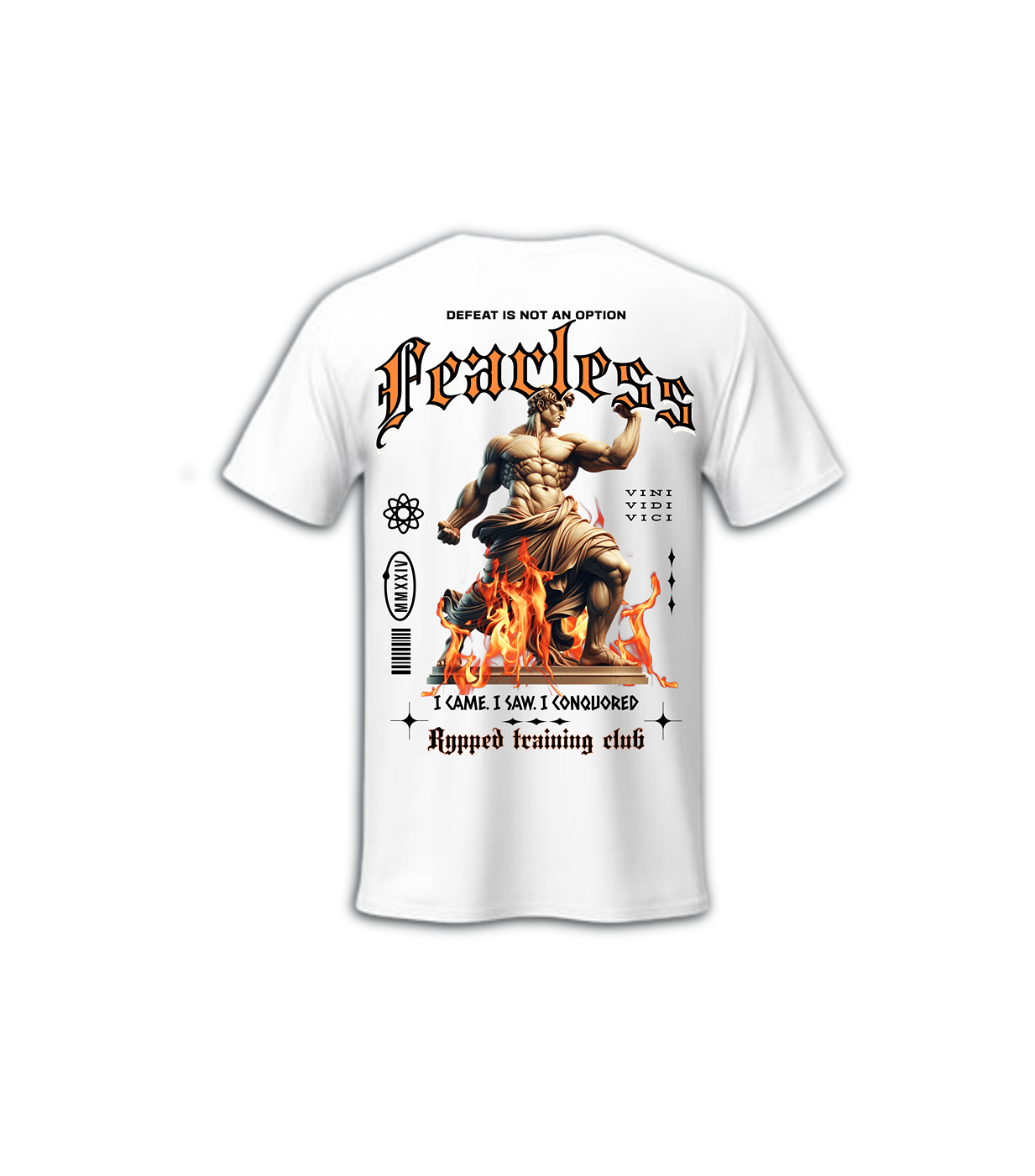FEARLESS- MUSCLEFIT TSHIRT (WHITE)