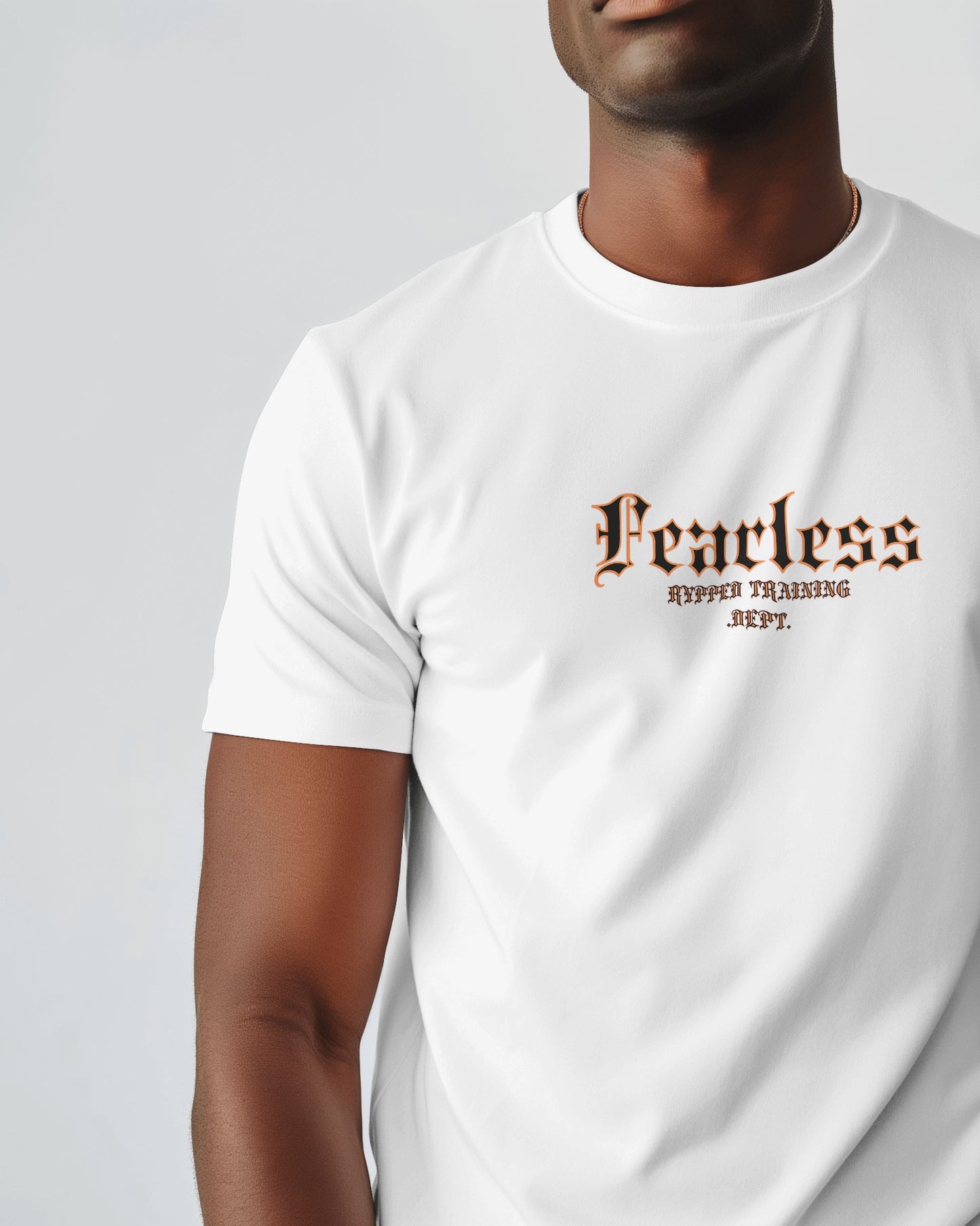 FEARLESS- MUSCLEFIT TSHIRT (WHITE)