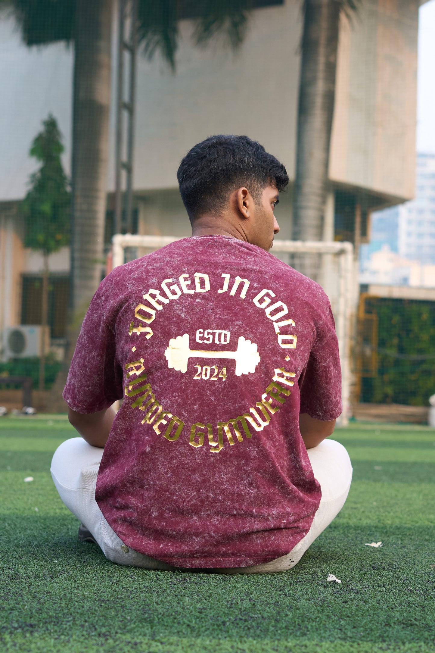 FORGED IN GOLD ACID WASH TSHIRT