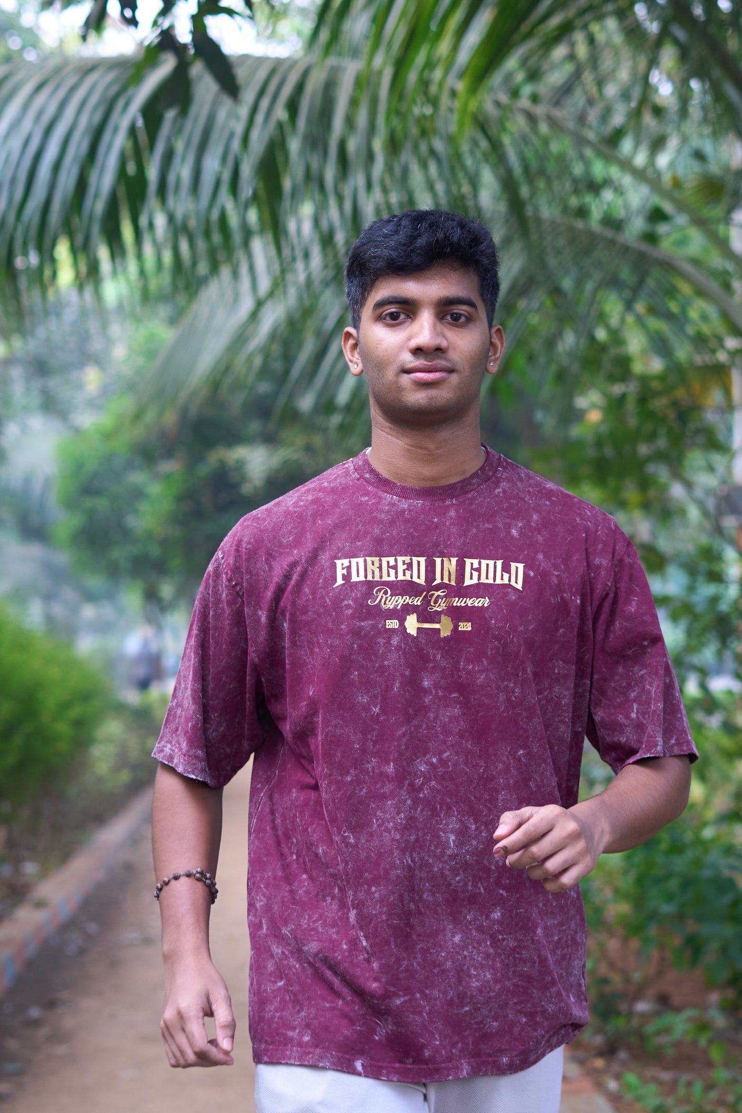 FORGED IN GOLD ACID WASH TSHIRT