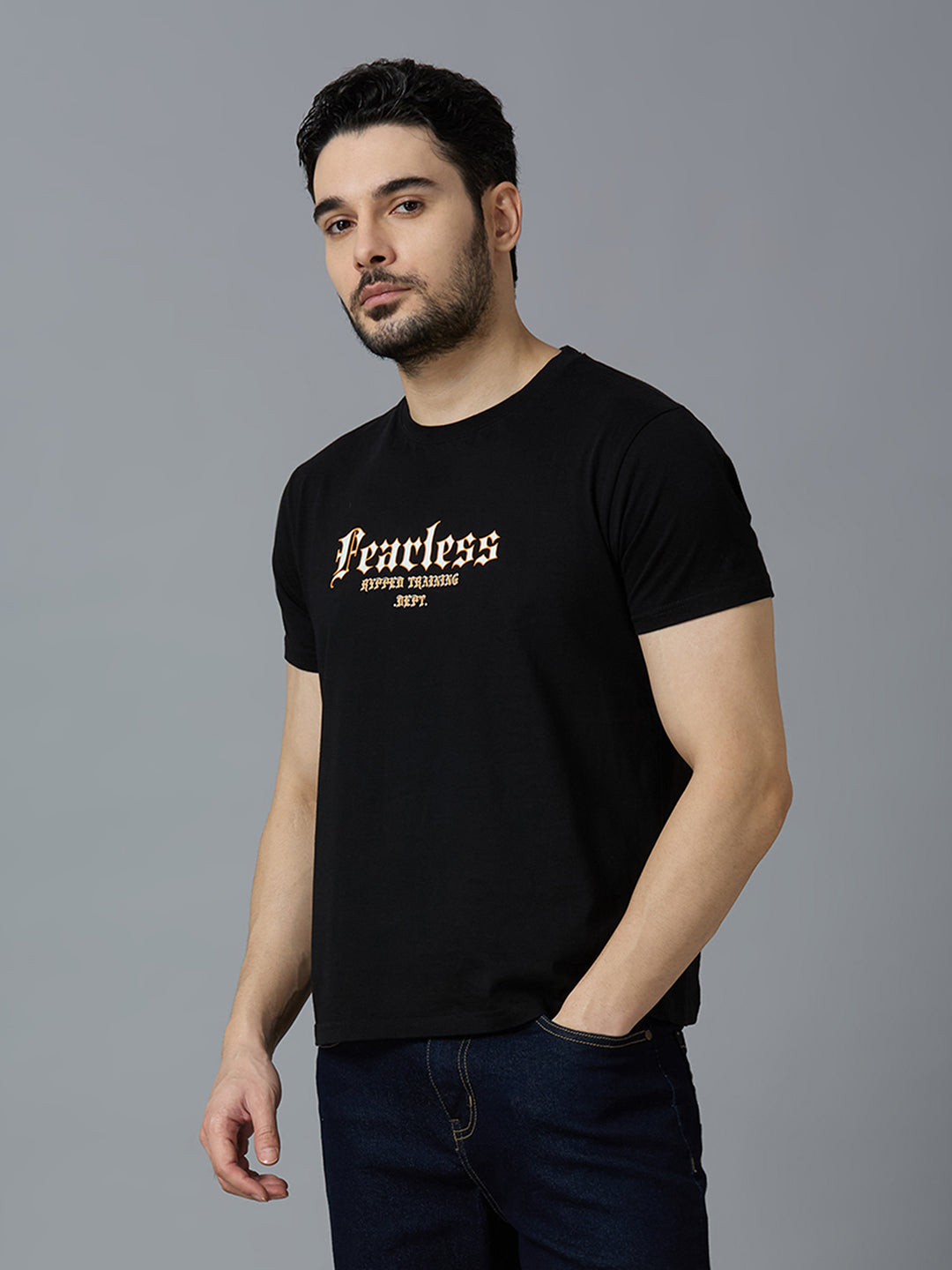 FEARLESS- MUSCLEFIT TSHIRT (BLACK)