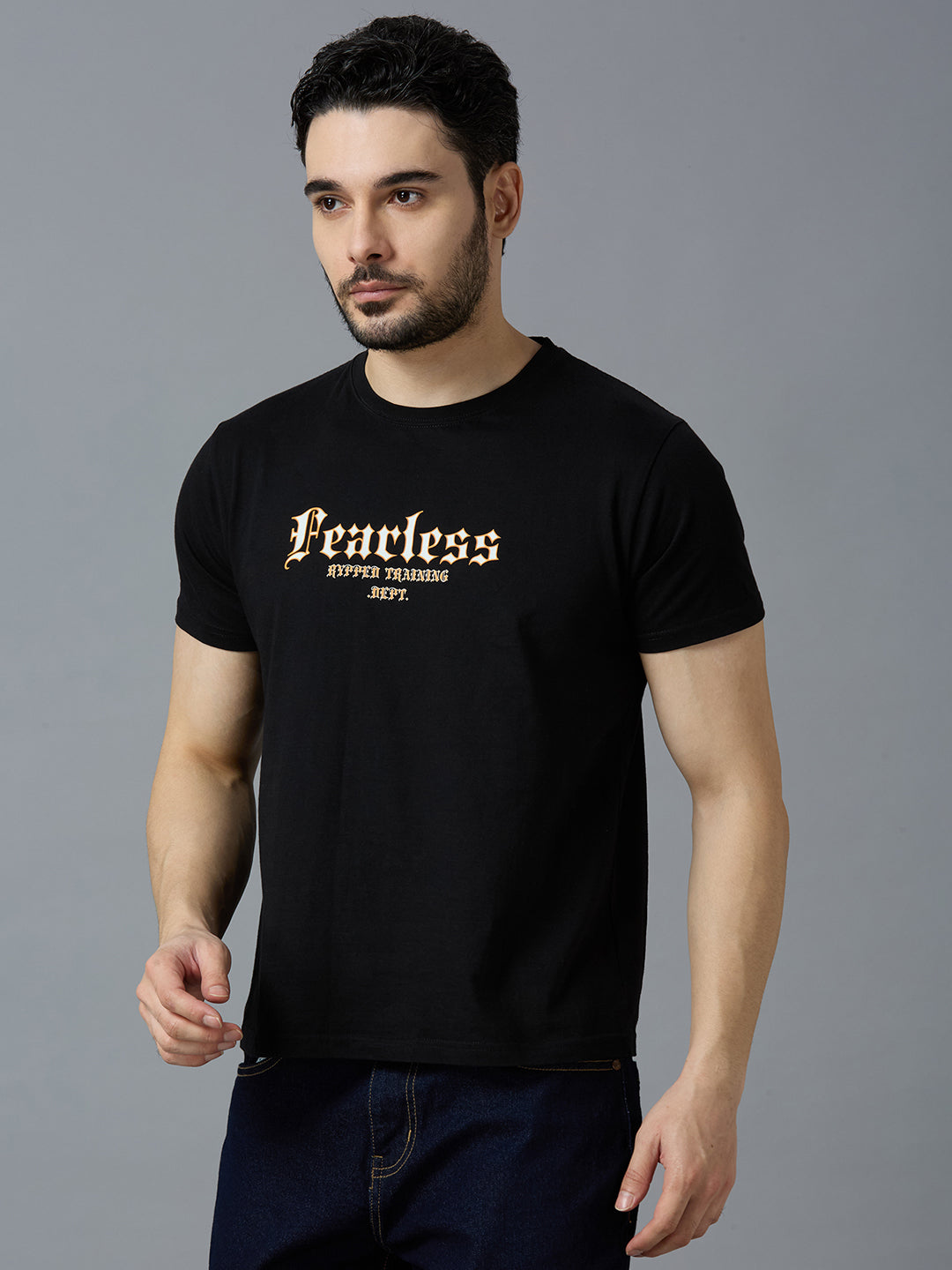 FEARLESS- MUSCLEFIT TSHIRT (BLACK)