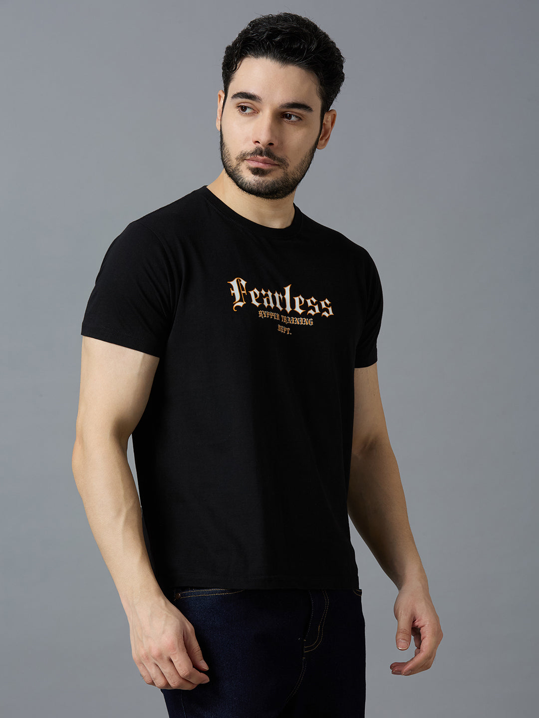FEARLESS- MUSCLEFIT TSHIRT (BLACK)