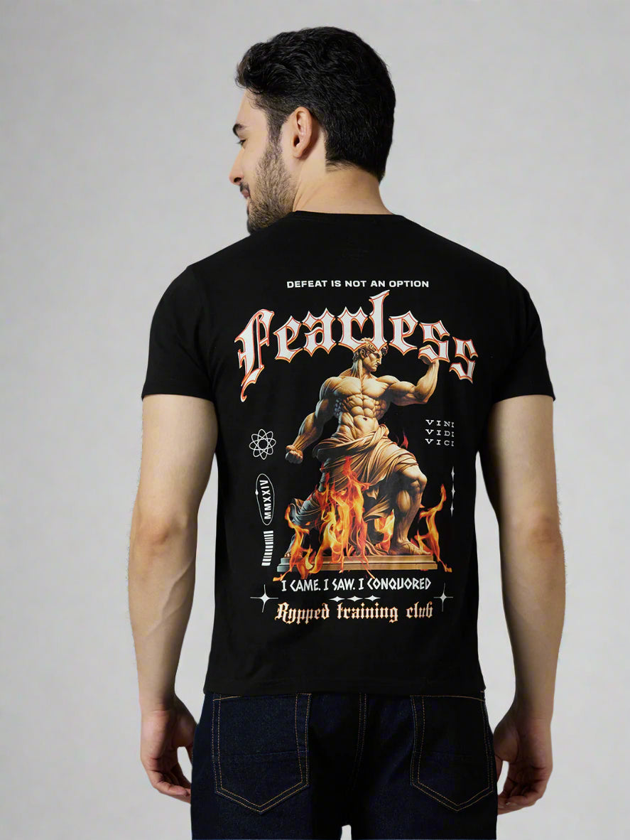 FEARLESS- MUSCLEFIT TSHIRT (BLACK)