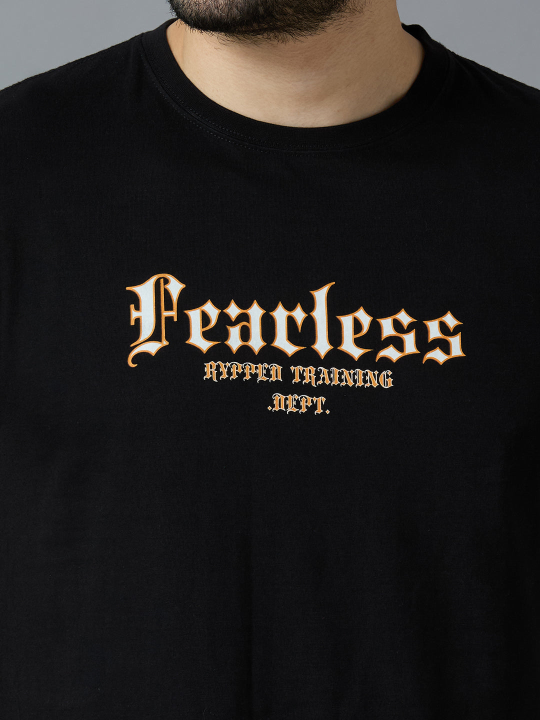 FEARLESS- MUSCLEFIT TSHIRT (BLACK)