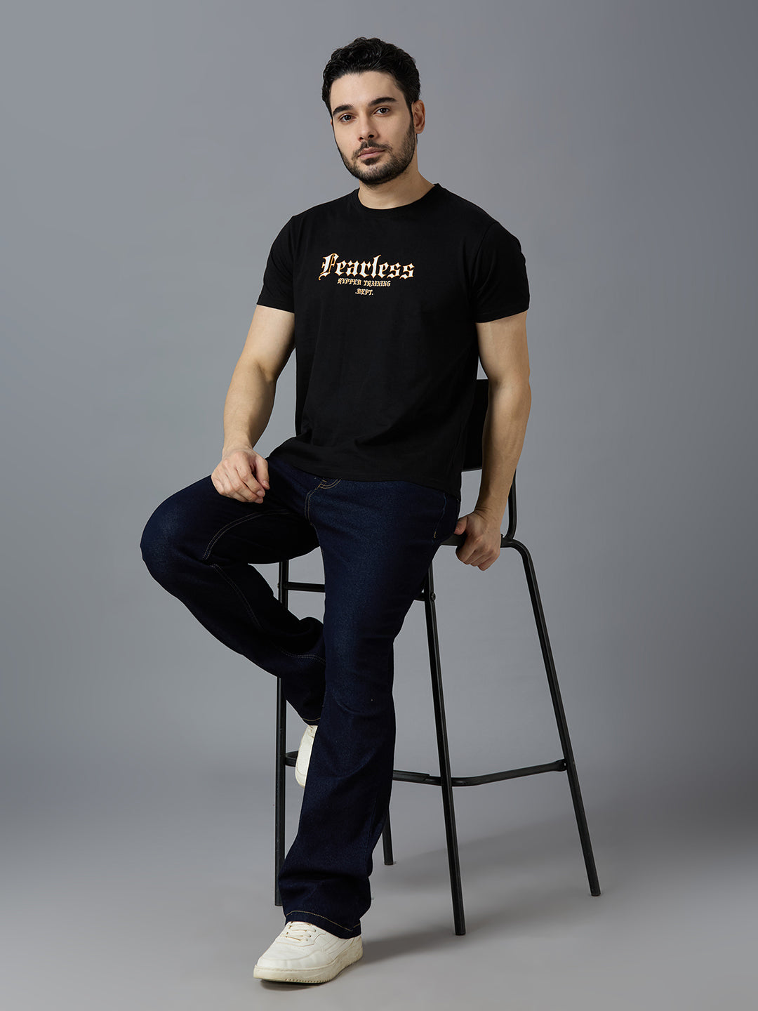 FEARLESS- MUSCLEFIT TSHIRT (BLACK)