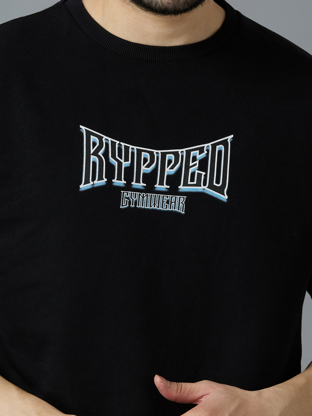 THE WINGS OF THE BRAVE- TERRY OVERSIZED TSHIRT(BLACK)