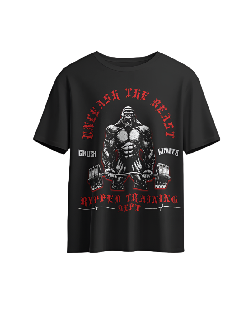 THE BEAST- MUSCLEFIT TSHIRT (BLACK)