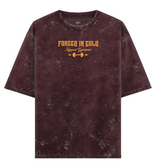FORGED IN GOLD ACID WASH TSHIRT