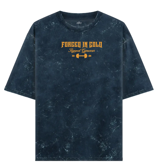 FORGED IN GOLD ACID WASH TSHIRT
