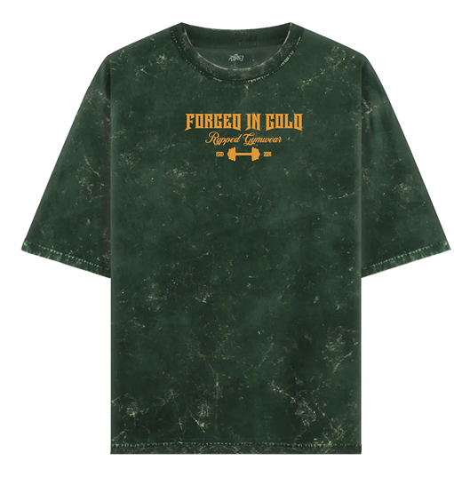 FORGED IN GOLD ACID WASH TSHIRT