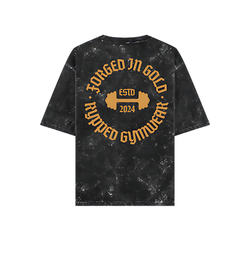 FORGED IN GOLD ACID WASH TSHIRT