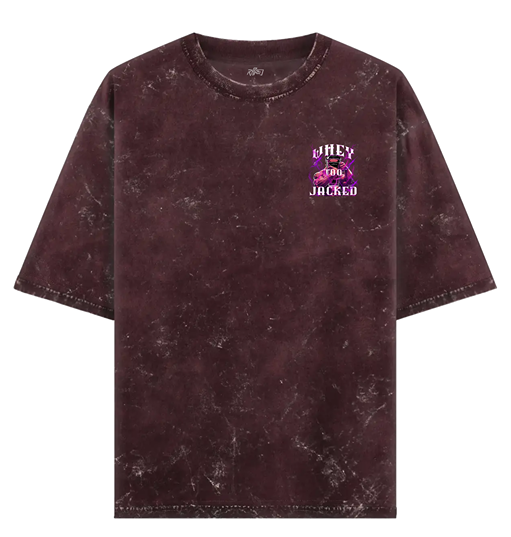 WHEY TOO JACKED ACID WASH TSHIRT