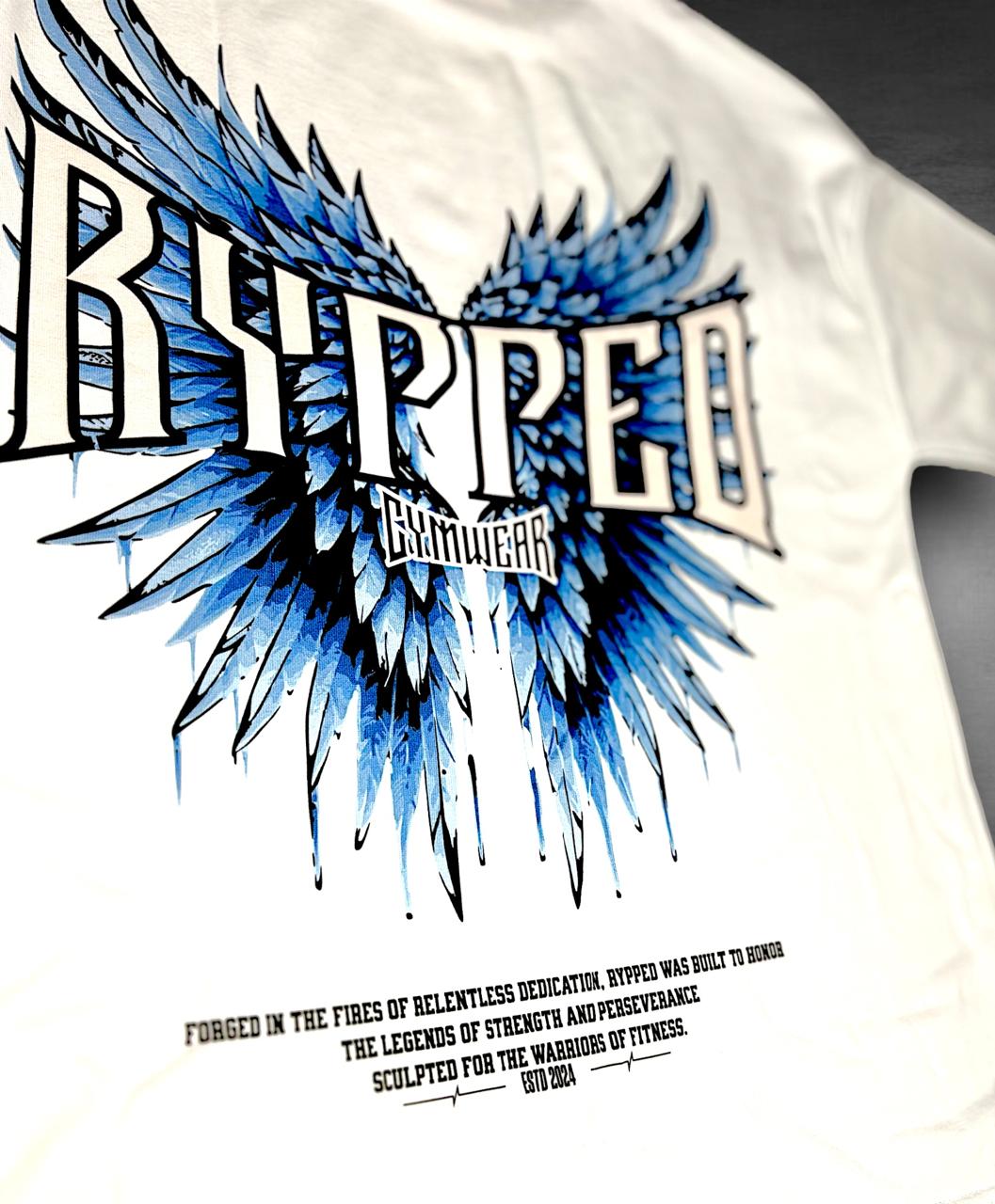 THE WINGS OF THE BRAVE-TERRY OVERSIZED TSHIRT(WHITE)