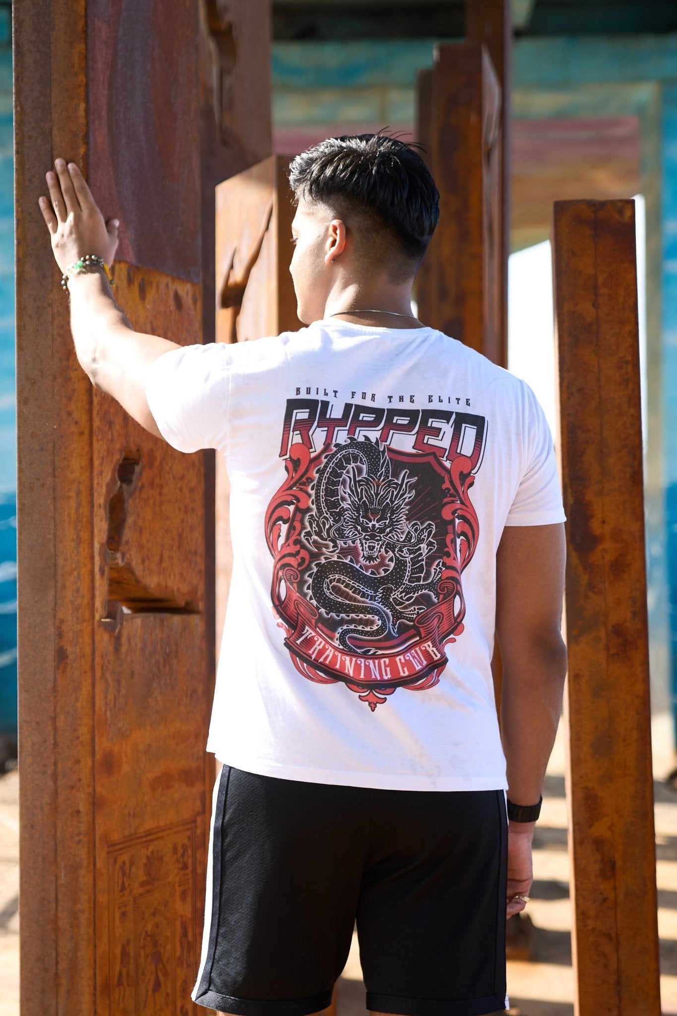 FURY-MUSCLEFIT TSHIRT(WHITE)