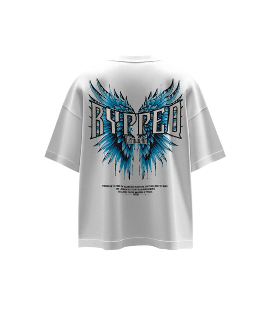 THE WINGS OF THE BRAVE-TERRY OVERSIZED TSHIRT(WHITE)