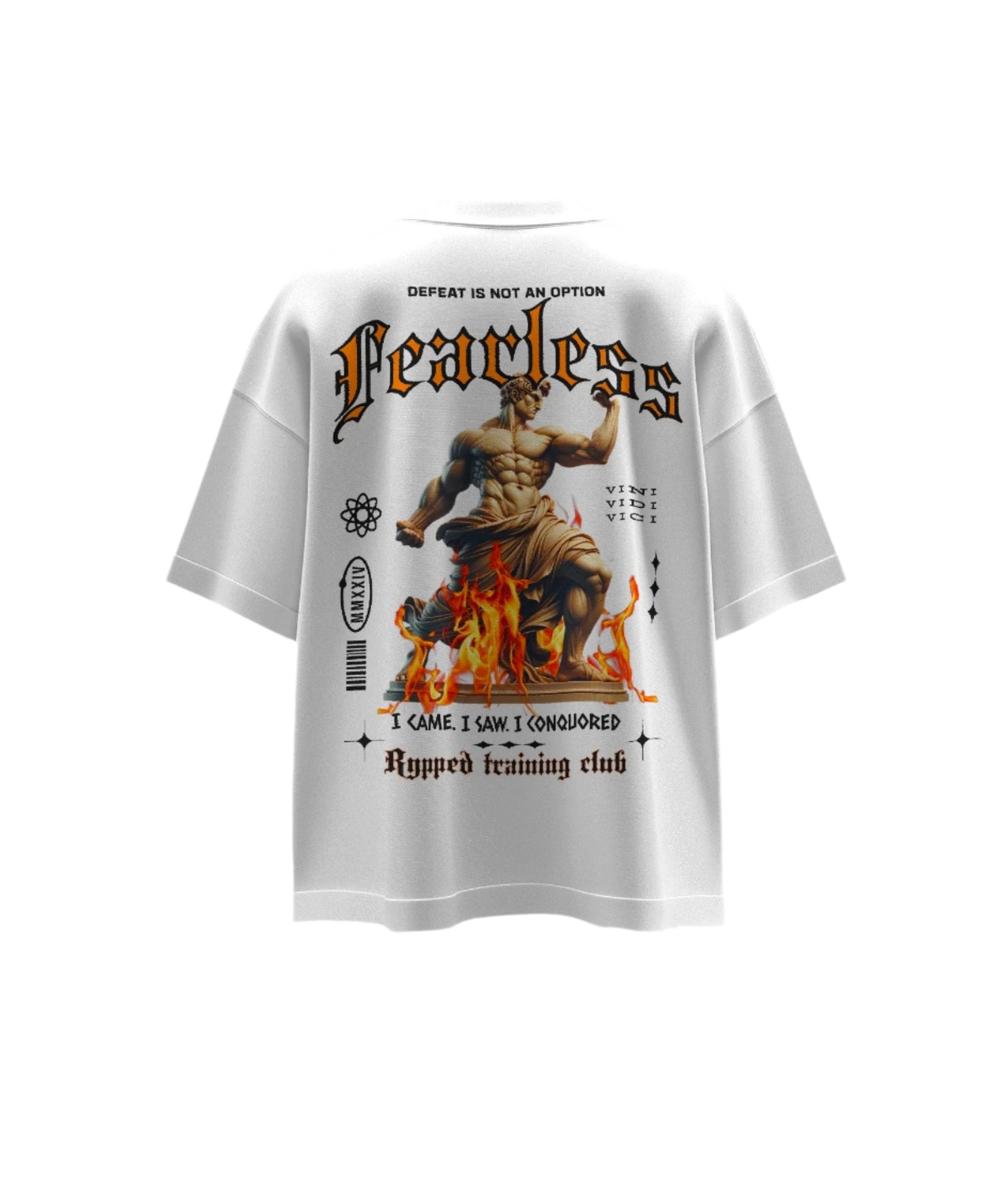 FEARLESS- TERRY OVERSIZED TSHIRT(WHITE)