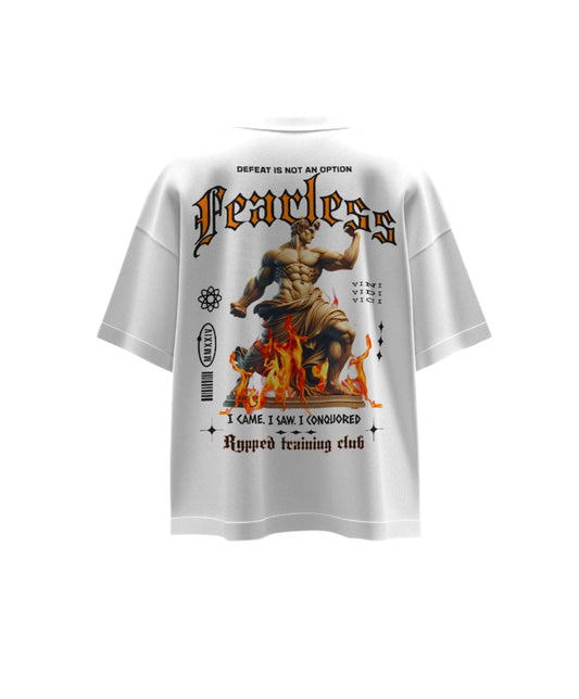 FEARLESS- TERRY OVERSIZED TSHIRT(WHITE)