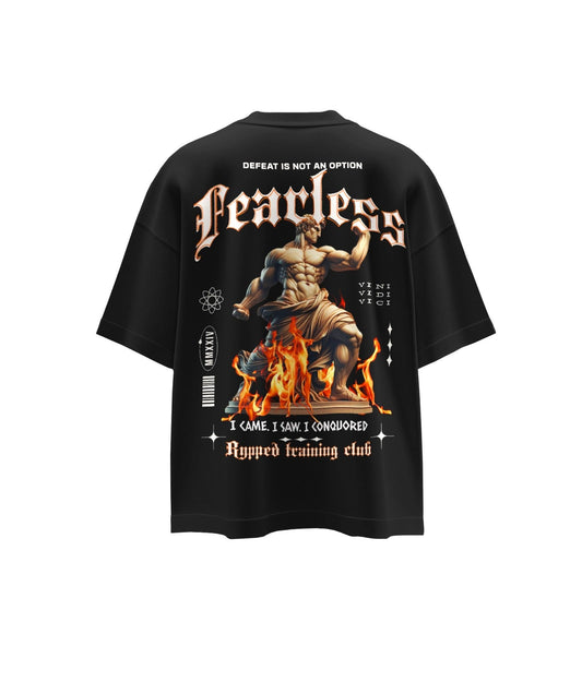 FEARLESS- TERRY OVERSIZED TSHIRT(BLACK)