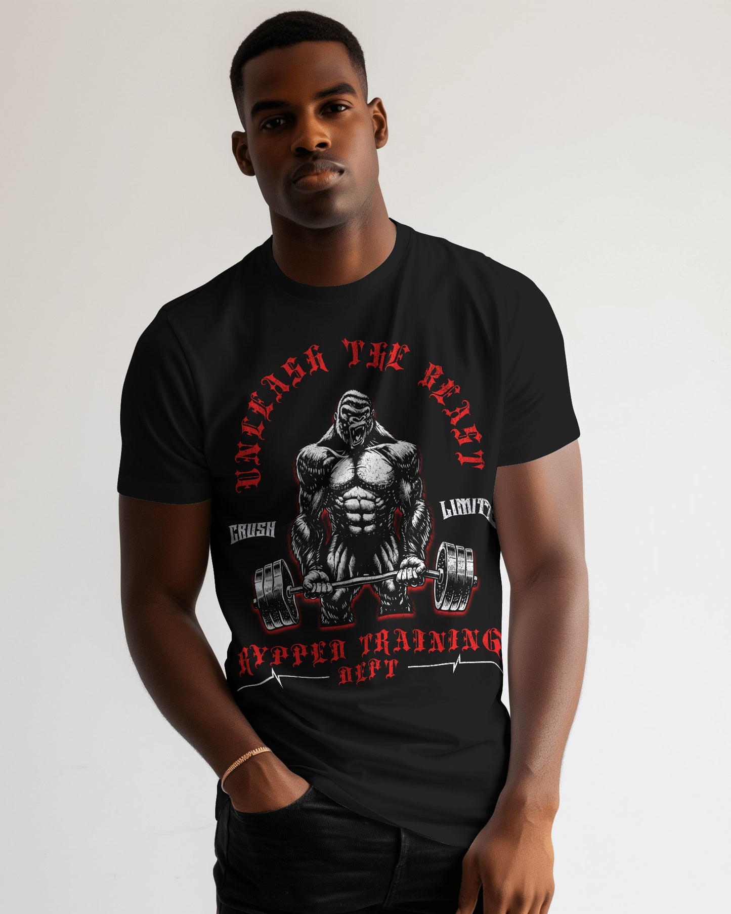 THE BEAST- MUSCLEFIT TSHIRT (BLACK)