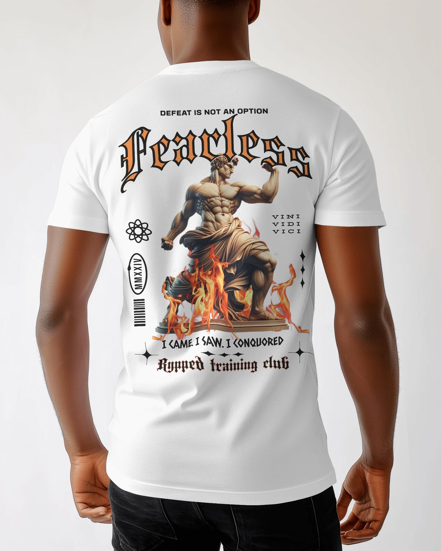 FEARLESS- MUSCLEFIT TSHIRT (WHITE)