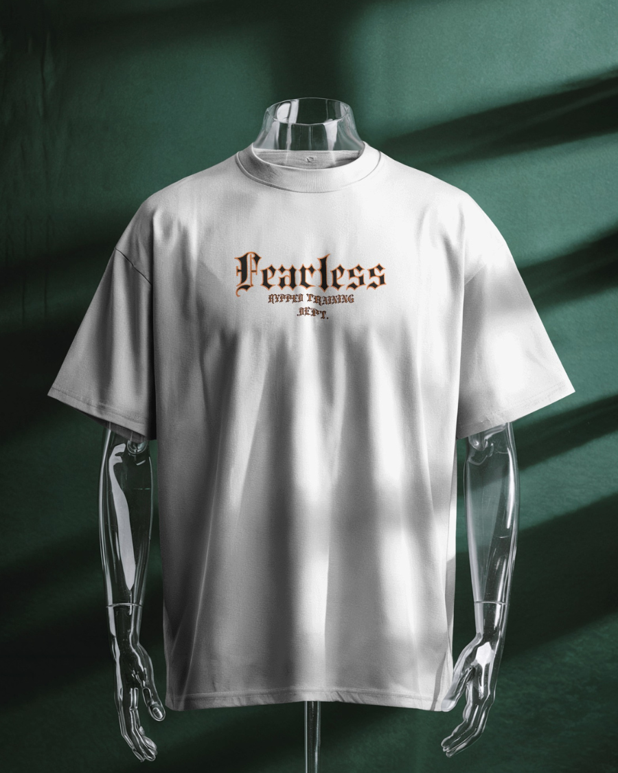 FEARLESS- TERRY OVERSIZED TSHIRT(WHITE)