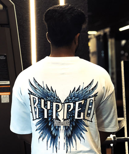 THE WINGS OF THE BRAVE-TERRY OVERSIZED TSHIRT(WHITE)