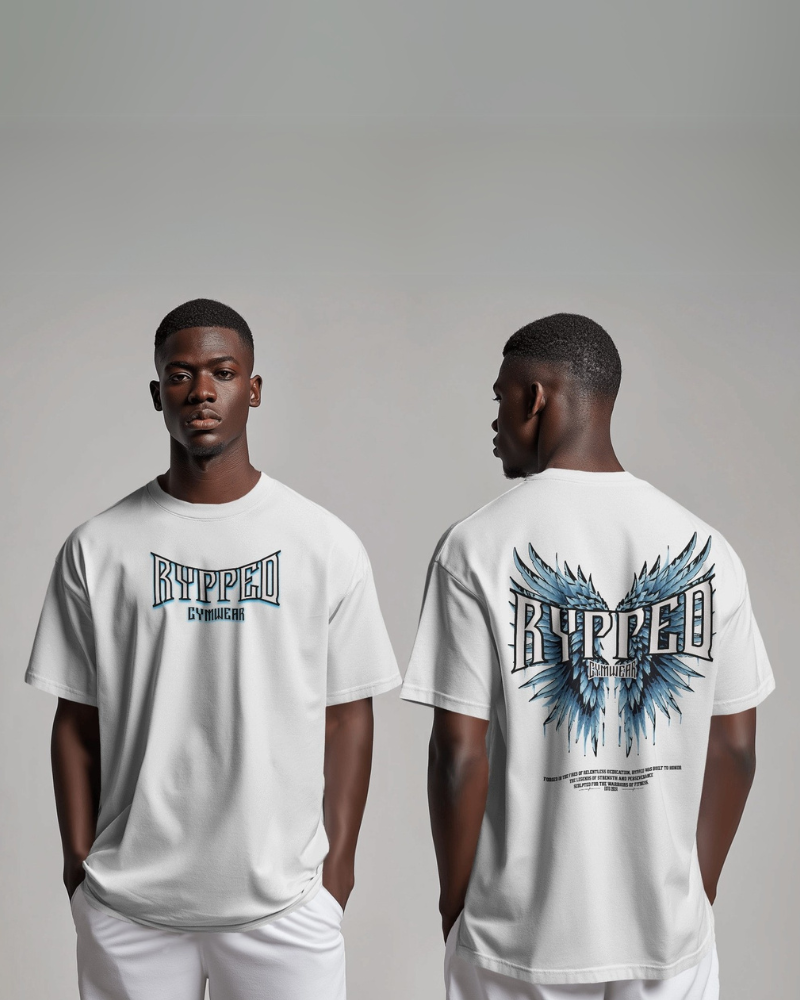 THE WINGS OF THE BRAVE-TERRY OVERSIZED TSHIRT(WHITE)