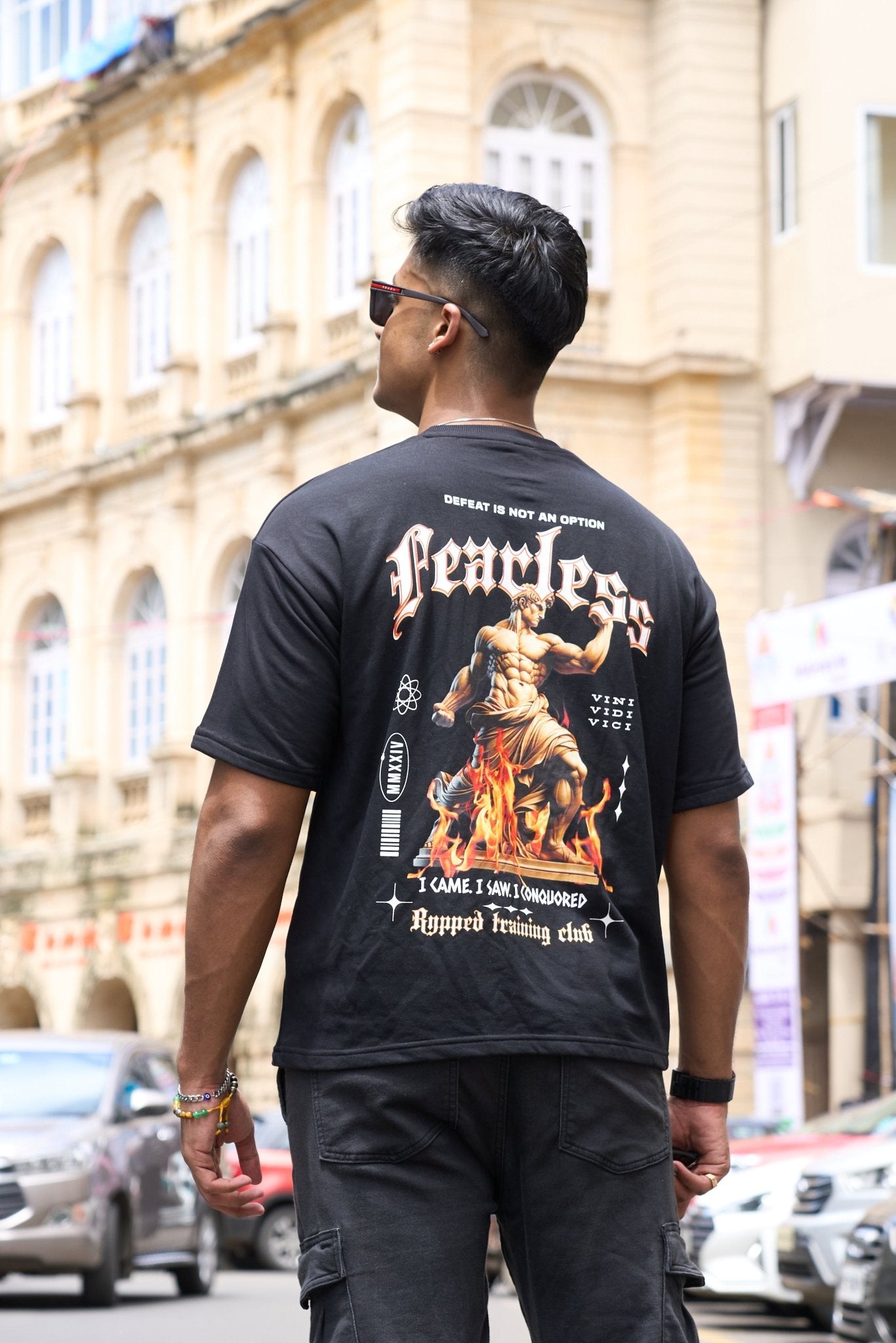 FEARLESS- TERRY OVERSIZED TSHIRT(BLACK)