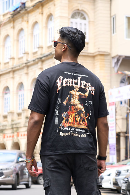 FEARLESS- TERRY OVERSIZED TSHIRT(BLACK)