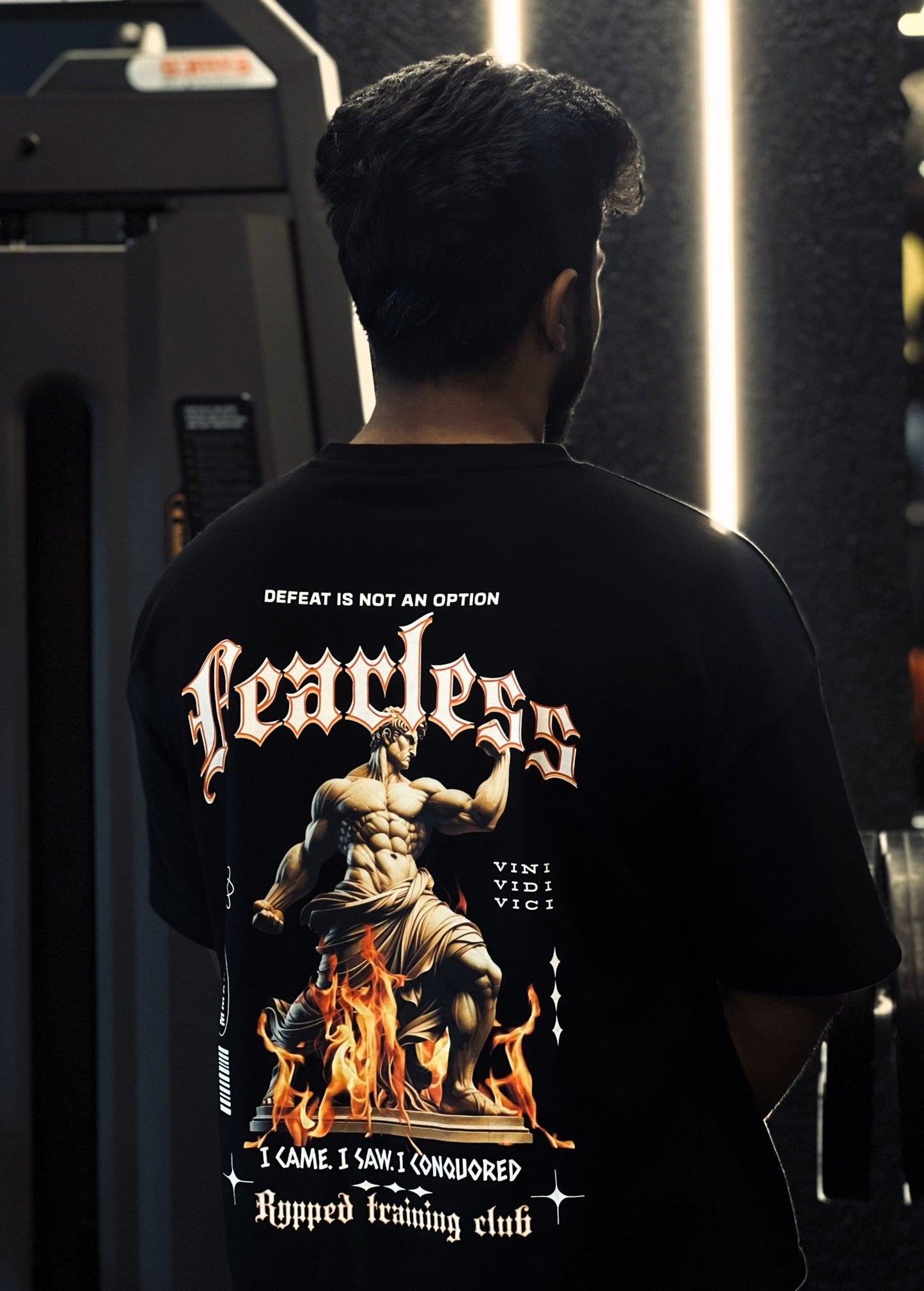 FEARLESS- TERRY OVERSIZED TSHIRT(BLACK)