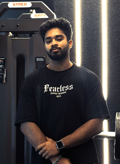 FEARLESS- TERRY OVERSIZED TSHIRT(BLACK)