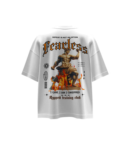 FEARLESS- TERRY OVERSIZED TSHIRT(WHITE)