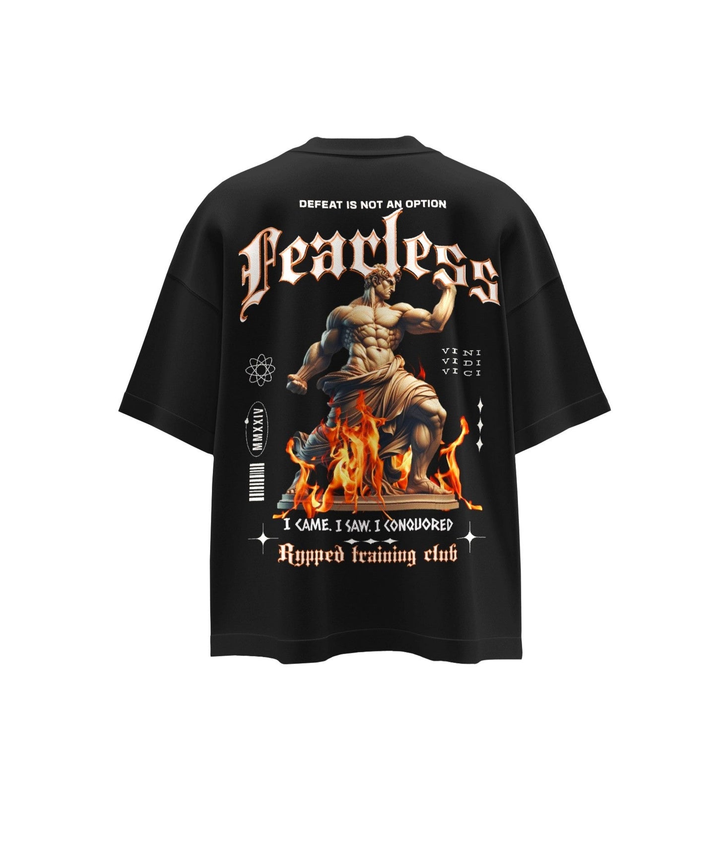 FEARLESS- TERRY OVERSIZED TSHIRT(BLACK)