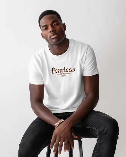 FEARLESS- MUSCLEFIT TSHIRT (WHITE)